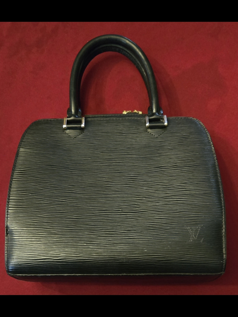 Louis Vuitton Black Epi Leather Handbag